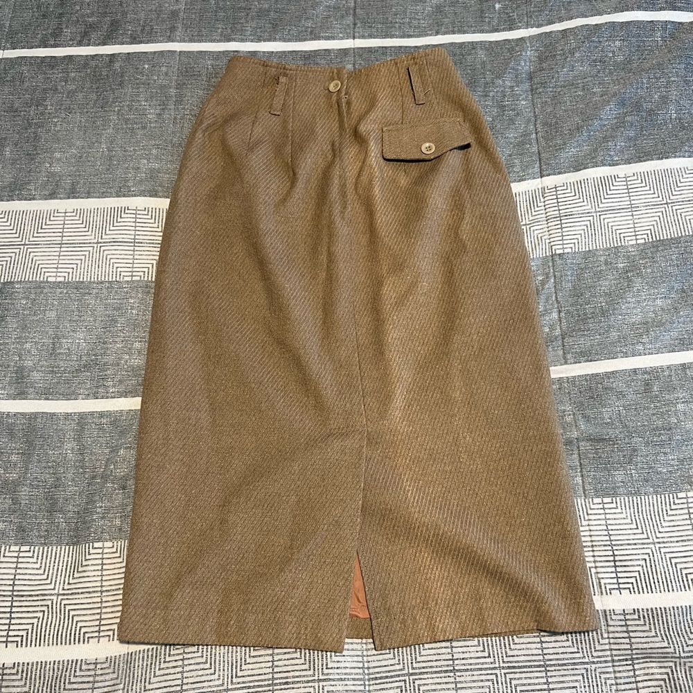 Beige Pencil Skirt